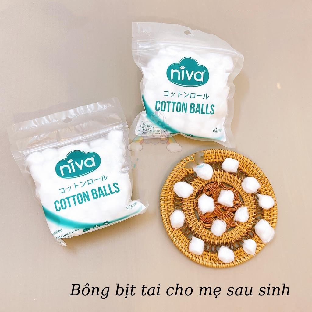 Bông gòn nhét tai Niva dùng để trang điểm mỹ phẩm, lau chùi vệ sinh và bịt tai chống ù tai cho bà mẹ sau sinh
