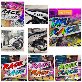 Team Dán Xe Tem Dán Xe Máy Pk Văn Thắng Tem Xe Máy Tem Chế Chữ RACE Đủ Màu Dán Nhiều Vị Trí Trên Xe