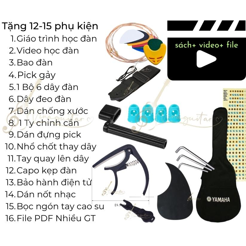 [Hỏa tốc] Đàn Guitar Full Solid Gỗ Thịt Vinaguitar 100% Acoustic Và Classic Guitar Bao Đổi Trả- Bảo Hành 2 năm