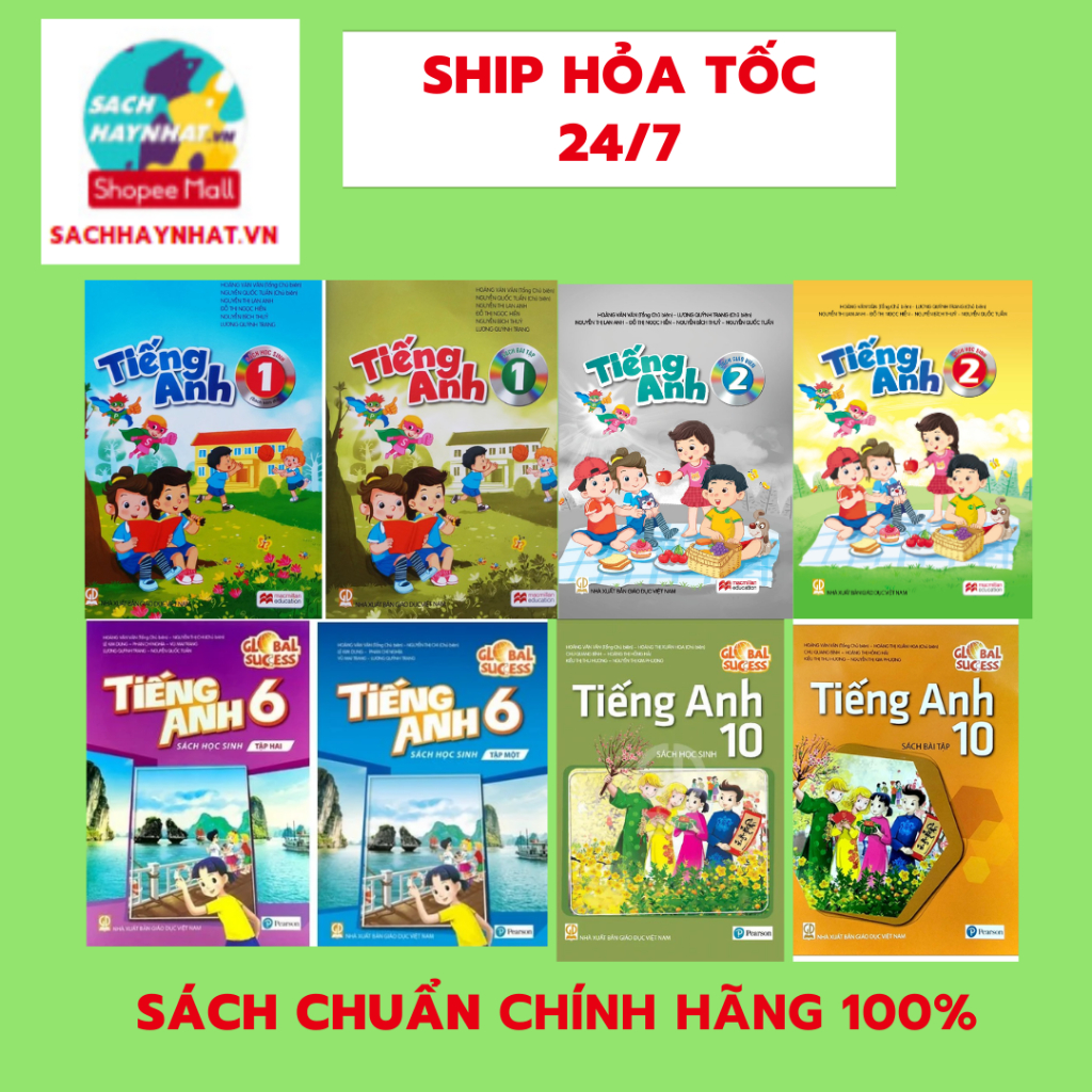 Sách - ( Global Success) Tiếng anh lớp 1,2,3,4,5,6,7,8,9,10  không CD - Lẻ tùy chọn + Bán kèm 1 cuốn bé tập tô màu 15k