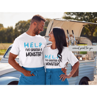 Áo thun gia đình Unisex cotton họa tiết Monster.