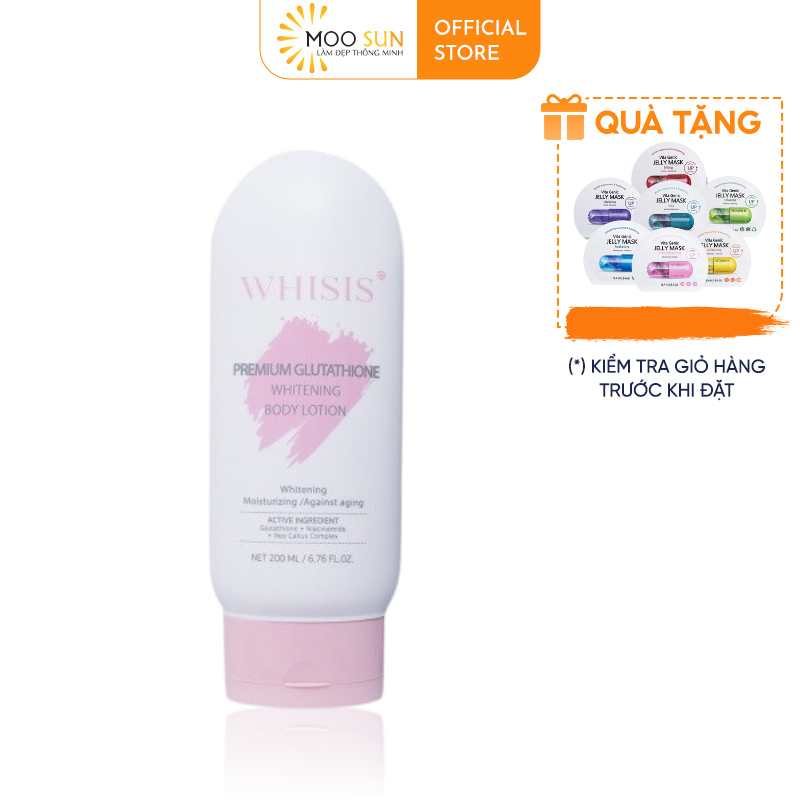 Kem Dưỡng Thể Trắng Da Ban Đêm Nâng Tone Hàn Quốc WHISIS Premium Collagen Whitening Body Lotion 200ml