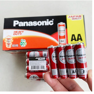 Pin aa panasonic r6dt/4s , pin panasonic aa đỏ dùng cho micro, đồng hồ treo tường..