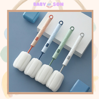 Cọ rửa bình sữa, ly cốc bằng mút xốp - Dụng cụ chà rửa, vệ sinh siêu sạch