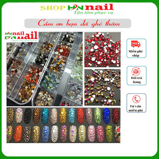 [Màu Ngẫu Nhiên] Khay Mix Đá tiệp đá chân keo  mix size, mix màu hỗ trợ trang trí gắn móng shop hnnail