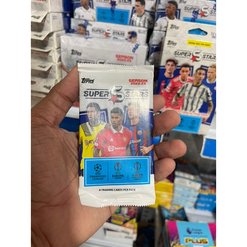 Gói Thẻ Cầu Thủ Bóng Đá Topps Super Star Single Pack ( 8 Thẻ )