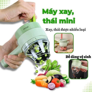 Máy xay cắt lát tỏi ớt rau củ thực phẩm đa năng mini cầm tay thái lát - máy thái rau củ tiện lợi