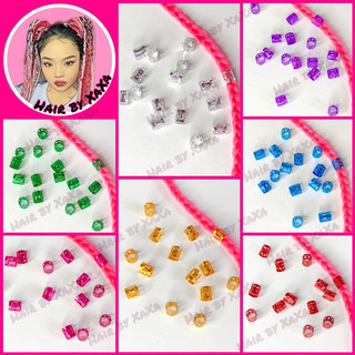 1 chiếc kẹp tóc kim loại dạng ống trang trí tóc tết box braids, dreadlock, cornrow