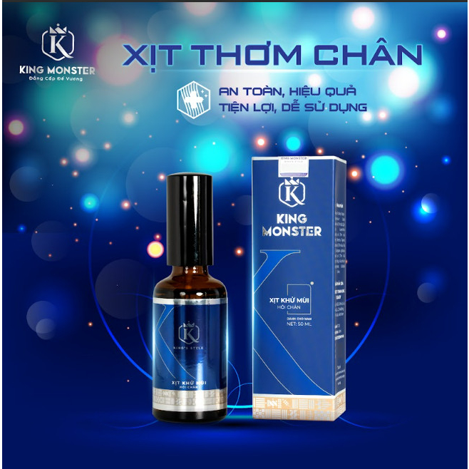 Xịt Khử Mùi Hôi Chân KINGMEN Dùng Loại Bỏ Vi Khuẩn, Ngăn Mồ Hôi Và Làm Sạch Mùi Giày Hiệu Quả