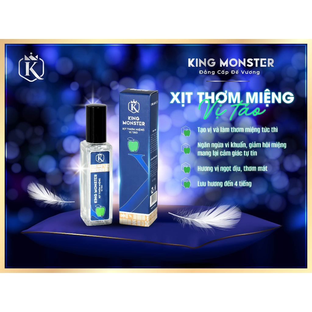 Combo 3 Đẳng Cấp Đế Vương Sữa Tắm 350ml& Xịt thơm miêng 10ml & Dung dịch vệ sinh nam 100ml King Monster