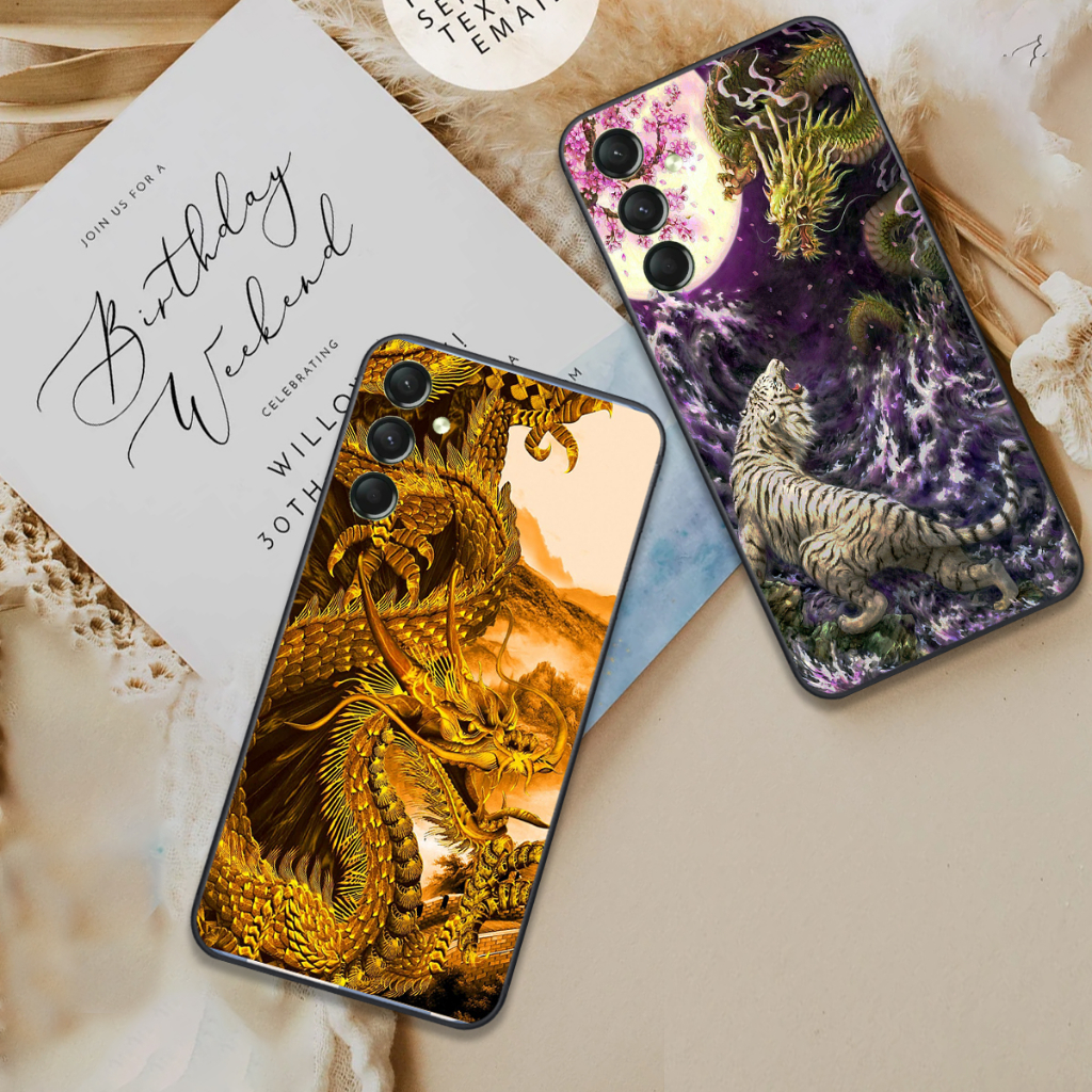 Ốp Samsung A14 5G / A54 5G / A24 4G / Samsung A34 5G / A24 5G in hình họa tiết rồng hổ 3d đẹp chất hot trend 2023