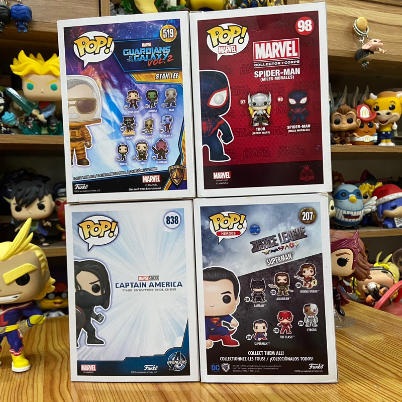 Mô hình Funko Marvel - Spider / Superman / Stanlee / Winter Solider