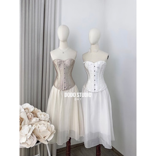 Set corset lụa cv tơ nến