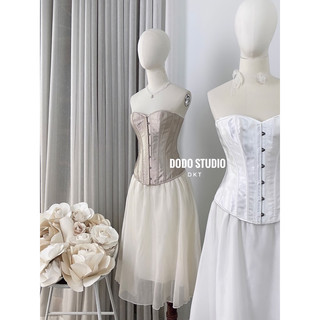 Set corset lụa cv tơ nến