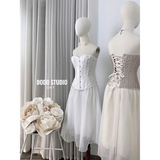 Set corset lụa cv tơ nến