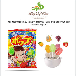 Kẹo Mút Chống Sâu Răng Vị Trái Cây Fujiya Pop Candy Nhật Bản