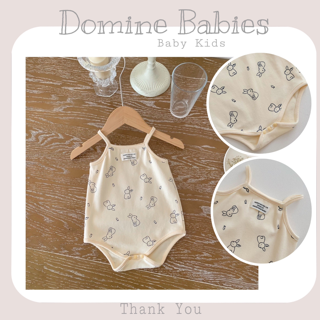 Body hai dây cực xinh cho em bé gái bé trai sơ sinh chất cotton thun co dãn cao cấp hàn hoạ tiết cực yêu