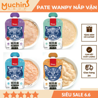 ( Hỏa Tốc 2H ) Súp Thưởng Pate Wanpy Nắp Vặn Cho Mèo Nhiều Hương Vị Tươi Ngon Dễ Bảo Quản Gói 90g | Muchinshop
