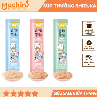 ( Hỏa tốc 2H) Combo 10 thanh súp thưởng cho mèo shizuka thanh 15g - Thức ăn cho mèo ( Siêu Rẻ )| Muchinshop