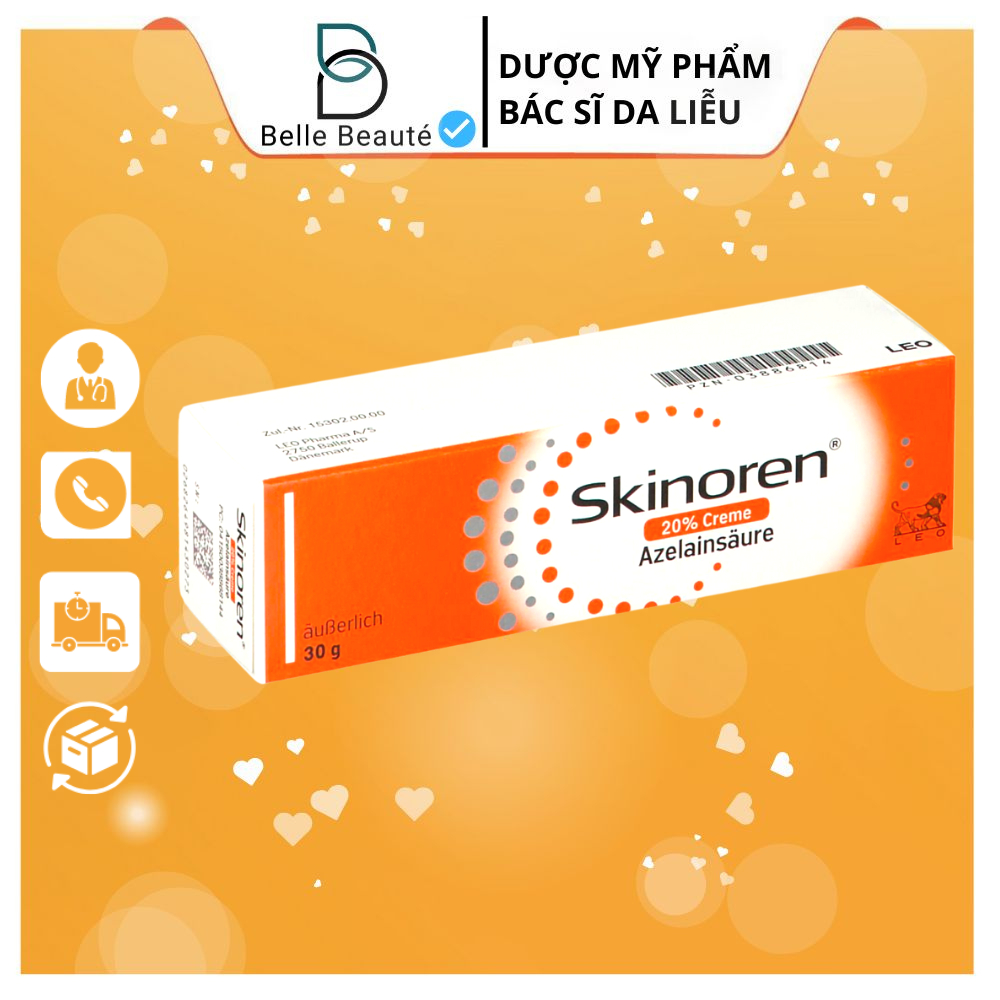 Kem Mụn SKINOREN 20% Azelaic Acid 30g - Kem Giảm Mụn Mờ Thâm  (CÓ TEM - Malaysia)