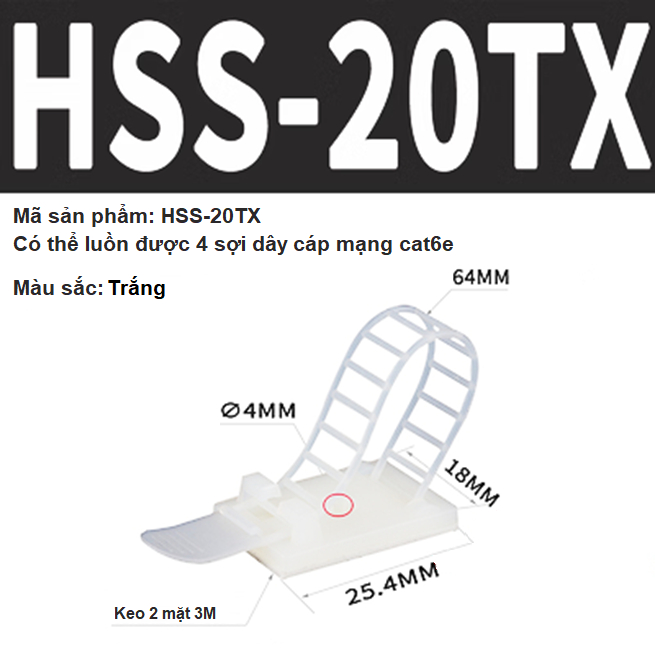 Combo 10 cái đế dán dây khóa kẹp dây điện HSS , dây rút , dây thít nhựa vv .........