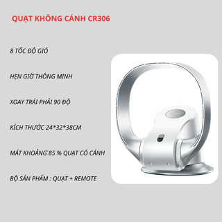 Quạt không cánh màn hình led - kjapan cr306 – treo tường để bàn hiện đại