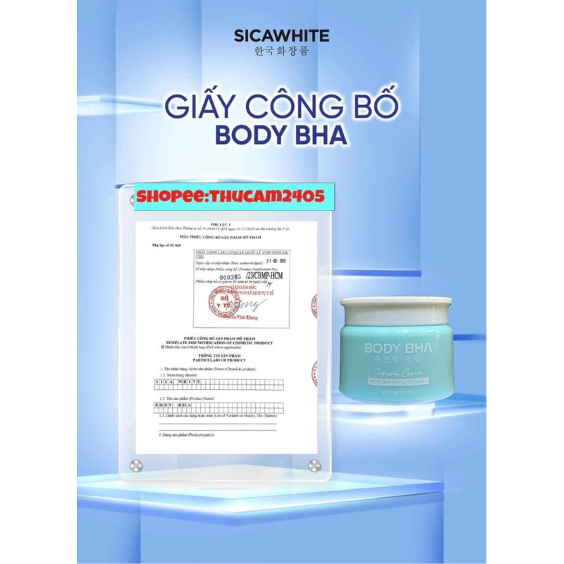 COMBO KEM BODY SICA WHITE SEED BODY MẦM - BODY CỐT BHA Dưỡng Trắng Da BODY ,CHỐNG NẮNG ,.