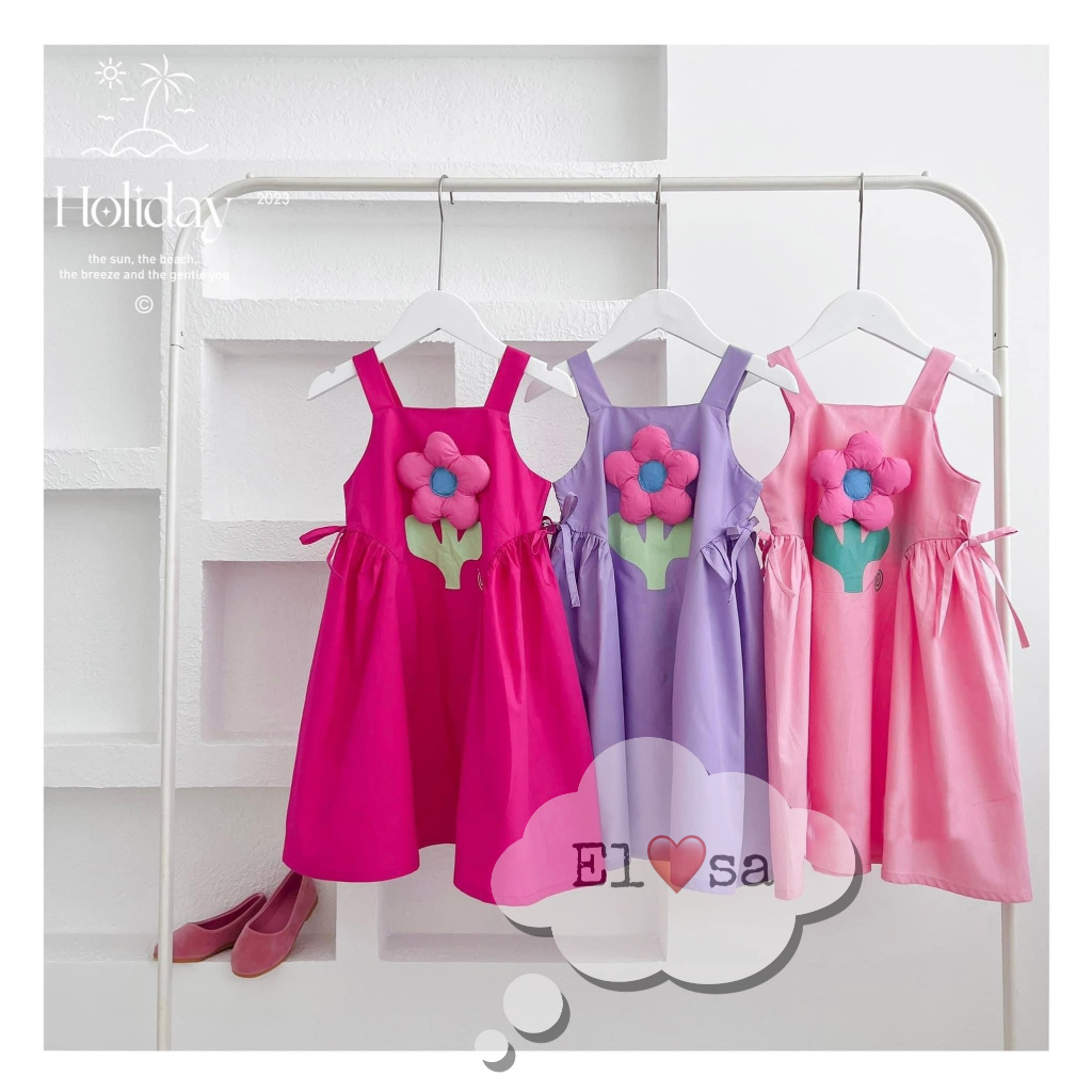 Váy bé gái- Váy 2 Dây Bông Hoa (Nhiều mẫu) Dễ Thương Cho Bé 1-8 Tuổi