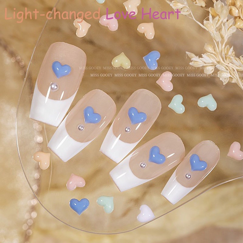 Nailbox hồng thạch charm tim
