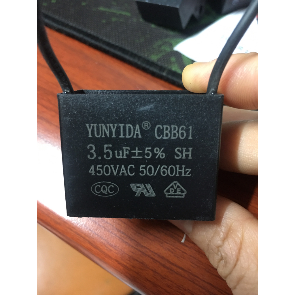 Tụ quạt 450V AC 1uF 1,5uF 2uF 2,5uF 3uF 3,5uF 4uF 4,5uF 5uF 10uF Tụ Khởi động quạt SENJU YUNIYDA CBB61 Loại Tốt