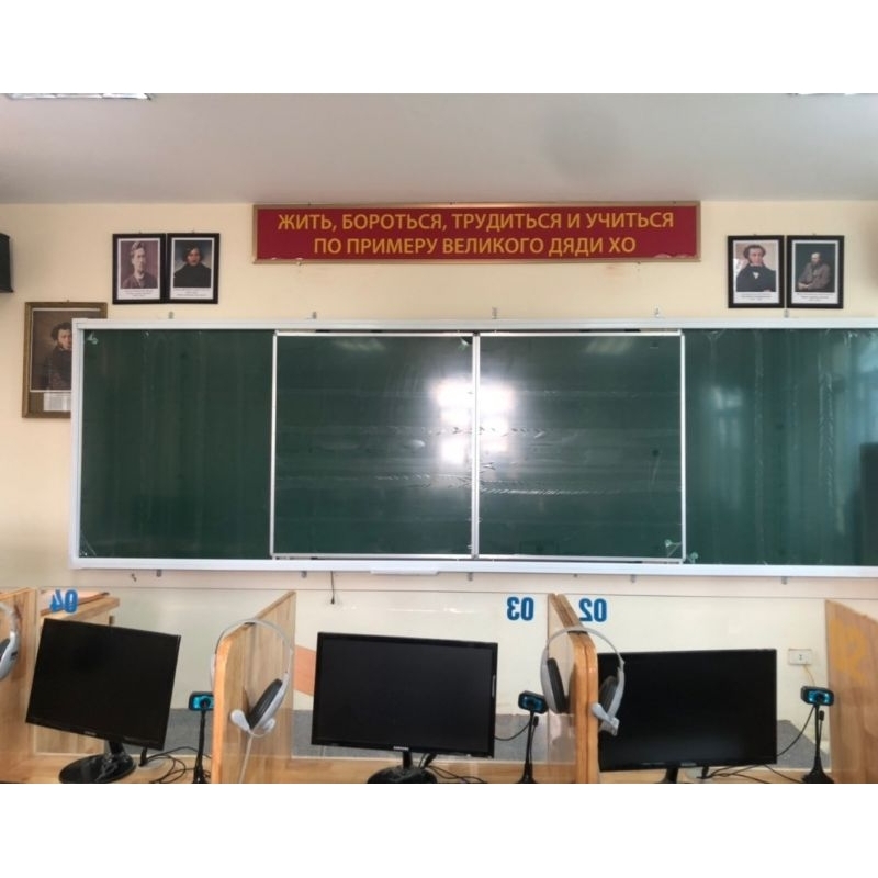Bảng Từ Xanh Chống Lóa Viết Phấn, 80x120cm