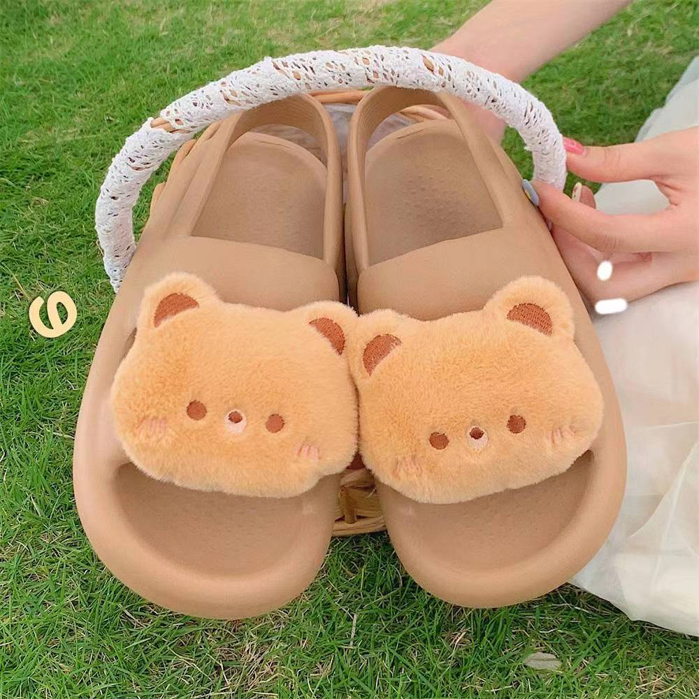 Dép cute nữ phong cách mới dễ thương động vật mùa hè eva thời trang đế dày