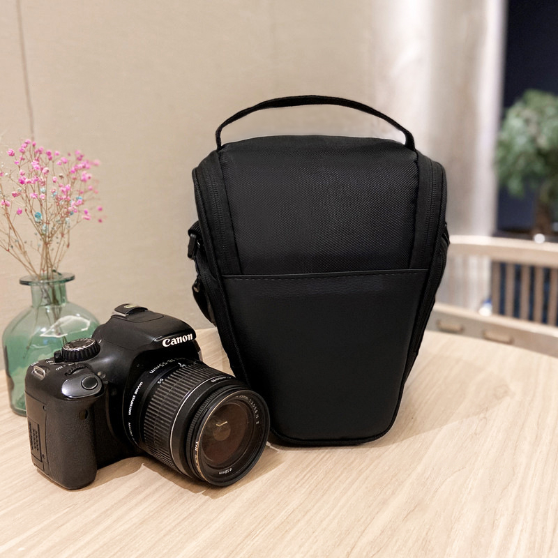 Túi TAM GIÁC đựng máy ảnh Canon Nikon Sony đeo hông chống sốc chống thấm nước có ngăn phụ