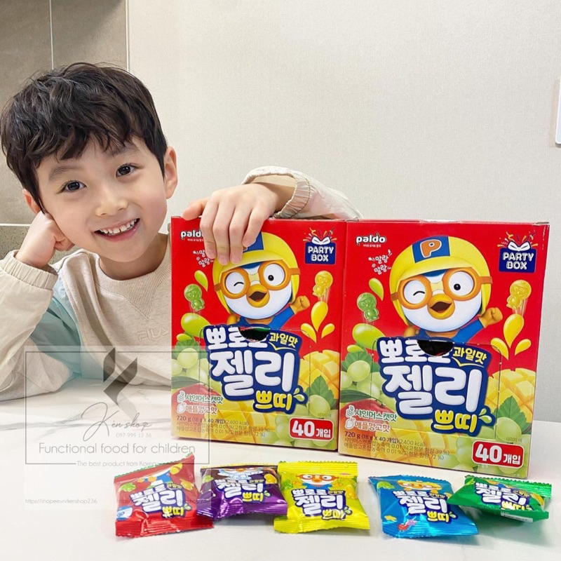 Kẹo dẻo trái cây PORORO cho bé  1 gói 18gr