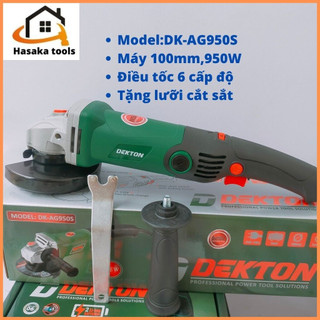 Máy cắt cầm tay Dekton DKAG950S 950W có chỉnh tốc độ,công tắc bóp lưỡi cắt 100mm,máy mài góc