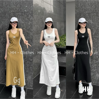 Đâm ba lỗ sọc dáng dài form ôm nhẹ có logo ngực