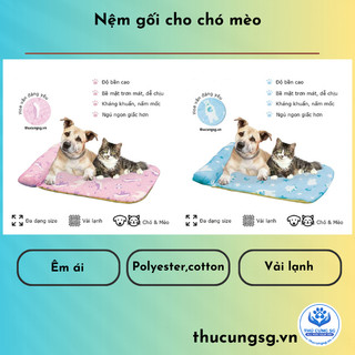 Nệm gối cho chó mèo vải lạnh hạ nhiệt Doggyman