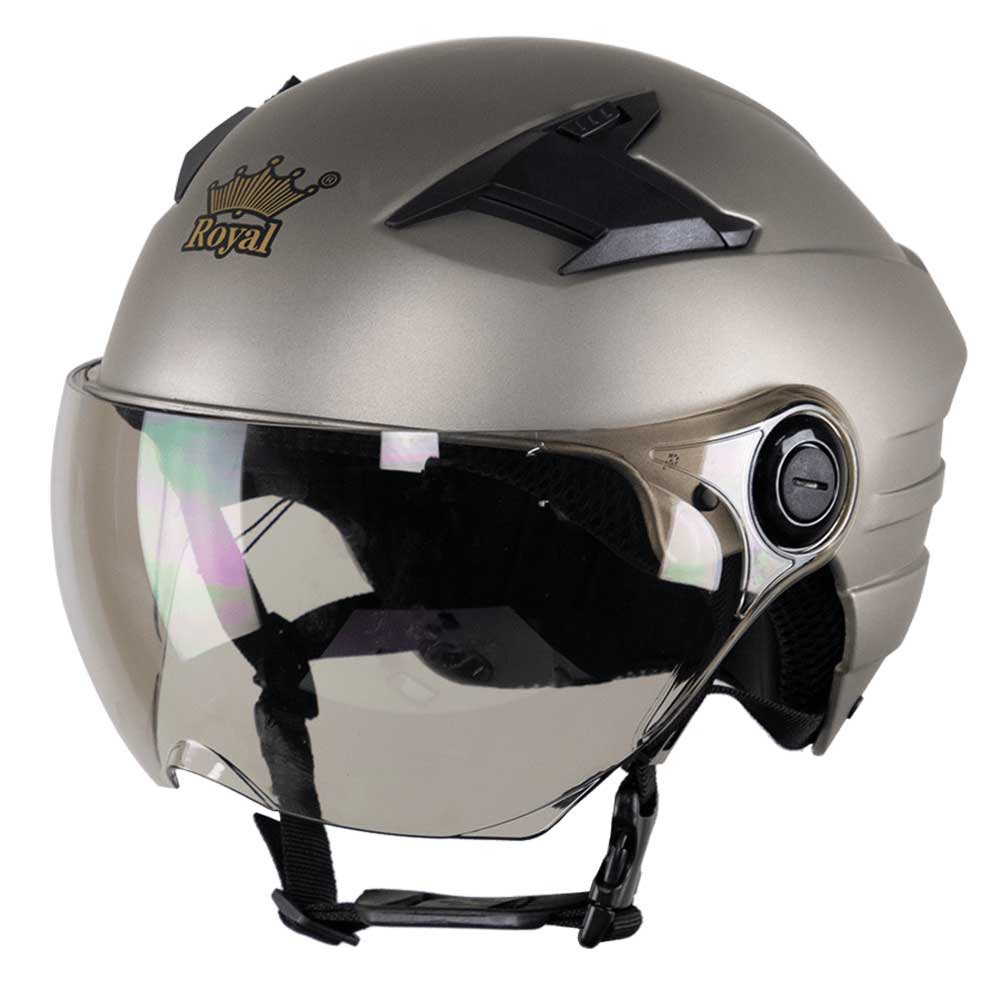 Mũ Bảo Hiểm Nửa Đầu Cao Cấp Dành Cho Người Đầu To - Kính Chống Chói Lóa - Royal M152K – CHÍNH HÃNG – Bảo Hành 12 Tháng