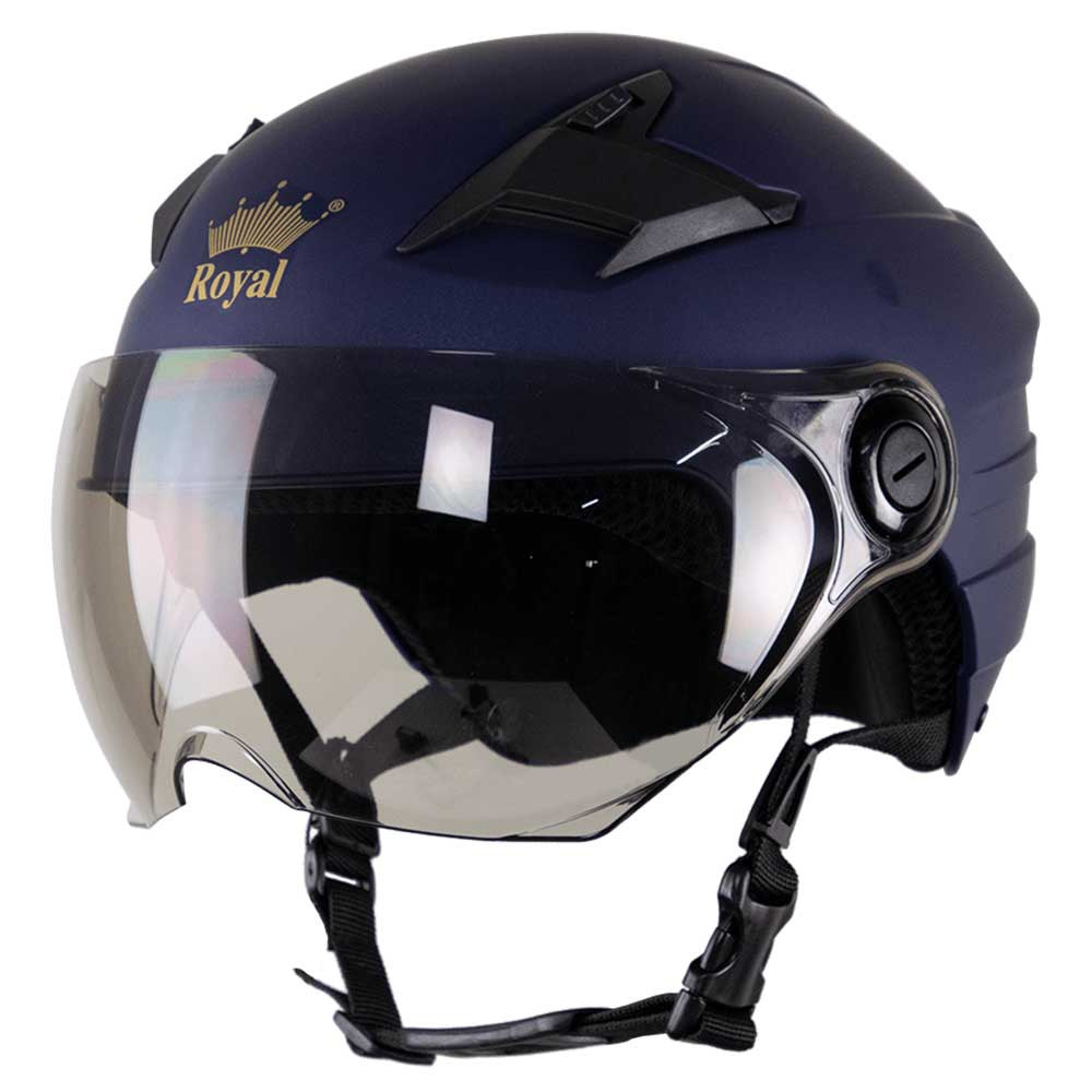 Mũ Bảo Hiểm Nửa Đầu Cao Cấp Dành Cho Người Đầu To - Kính Chống Chói Lóa - Royal M152K – CHÍNH HÃNG – Bảo Hành 12 Tháng