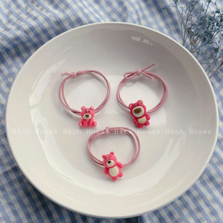 Set 2 dây cột tóc hoạt hình nhiều màu siêu dễ thương