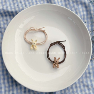 Set 2 dây cột tóc hoạt hình nhiều màu siêu dễ thương