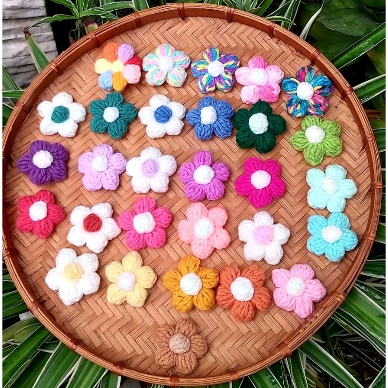 Hộp hoa len mini nhỏ xinh+ tặng kèm túi và đèn led