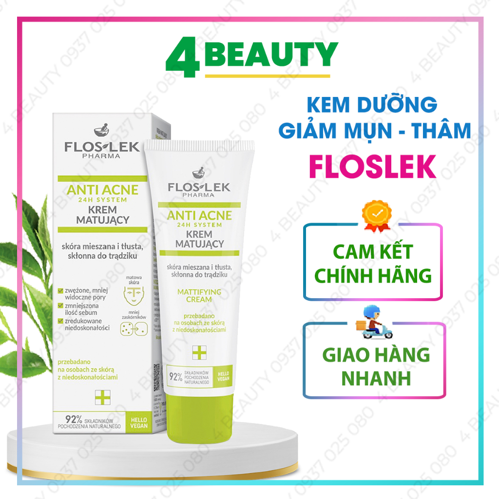 Kem Dưỡng Ẩm Và Kiểm Soát Dầu Floslek Anti Acne Mattifying Cream