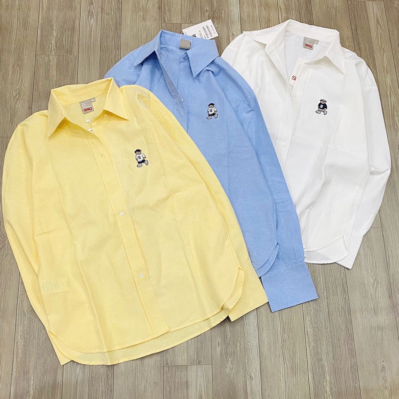 Sơmi thêu gấu Spao