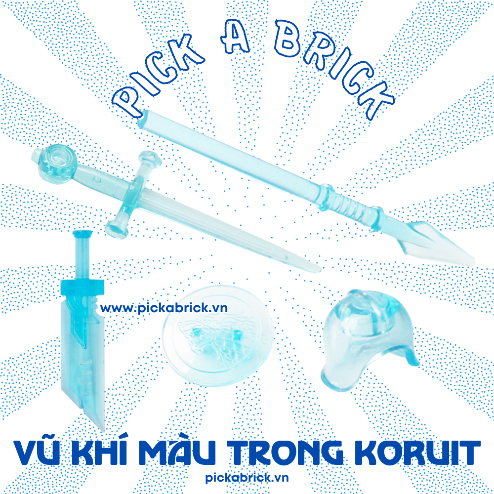 Phụ kiện Nonlego Vũ khí Trung cổ trong suốt KORUIT - Đồ chơi lắp ráp minifigures minifigure MOC phụ kiện trung cổ lego