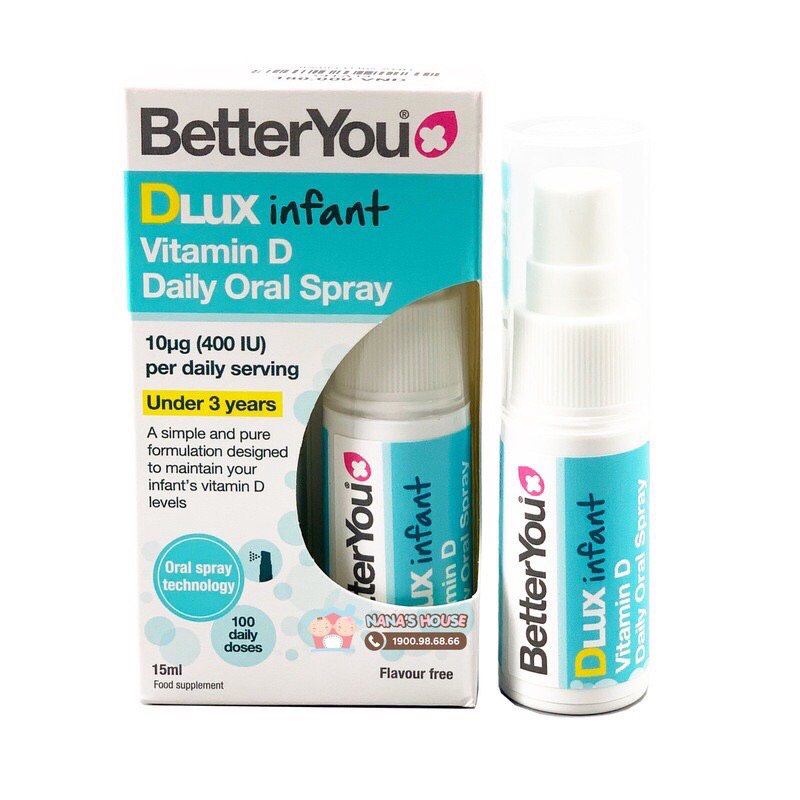 (CHÍNH HÃNG) Dlux D3 - Vitamin D3 Dạng Xịt Của Anh (0-3Tuổi) 400iu