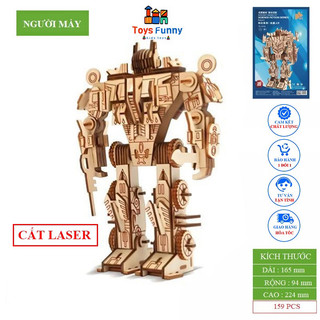 Đồ chơi lắp ráp 3D gỗ mô hình robot cắt laser siêu đẹp