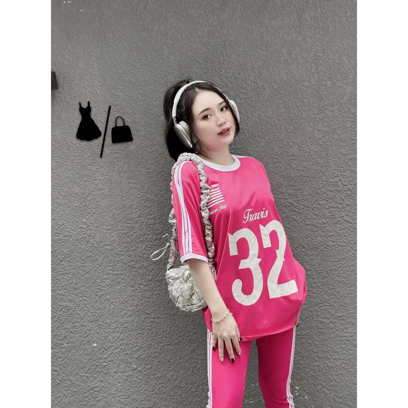 Set Bộ Đồ Thể Thao Năng Động In Số 32 Quần Ống Bo Viền MaN