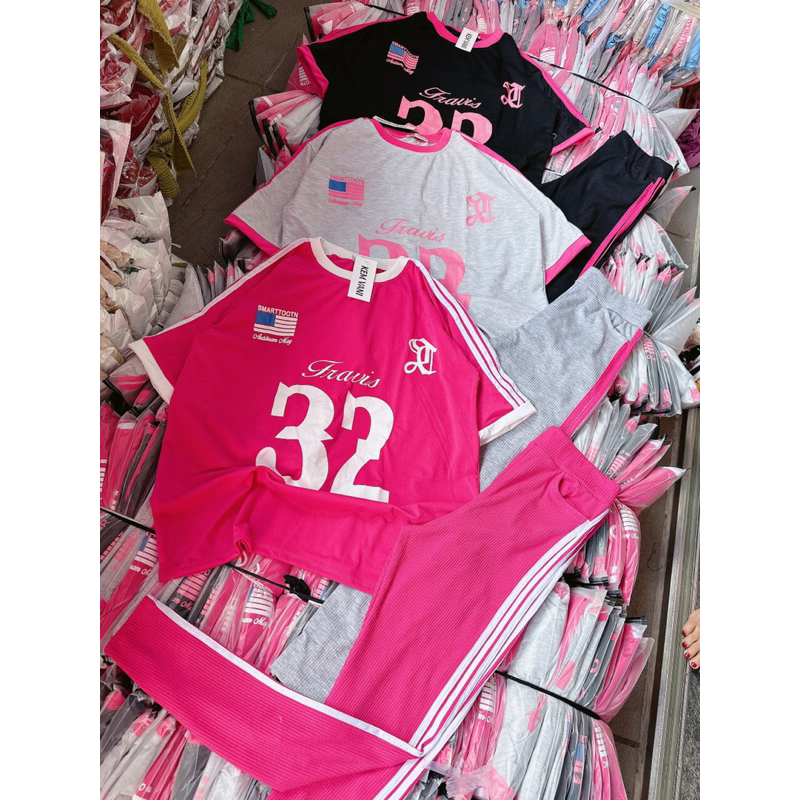 Set Bộ Đồ Thể Thao Năng Động In Số 32 Quần Ống Bo Viền MaN