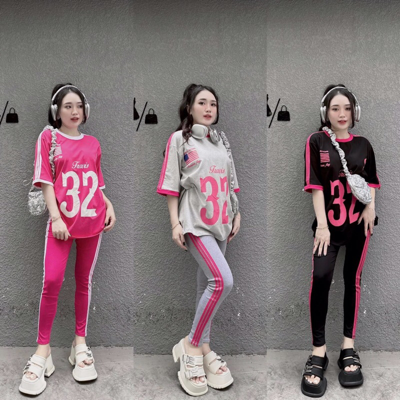 Set Bộ Đồ Thể Thao Năng Động In Số 32 Quần Ống Bo Viền MaN